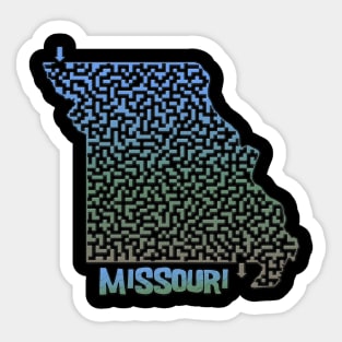 Missouri State Outline Maze & Labyrinth Sticker